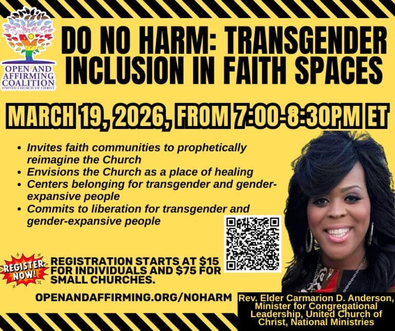 Webinar: DO NO HARM- Transgender Inclusion in Faith Spaces